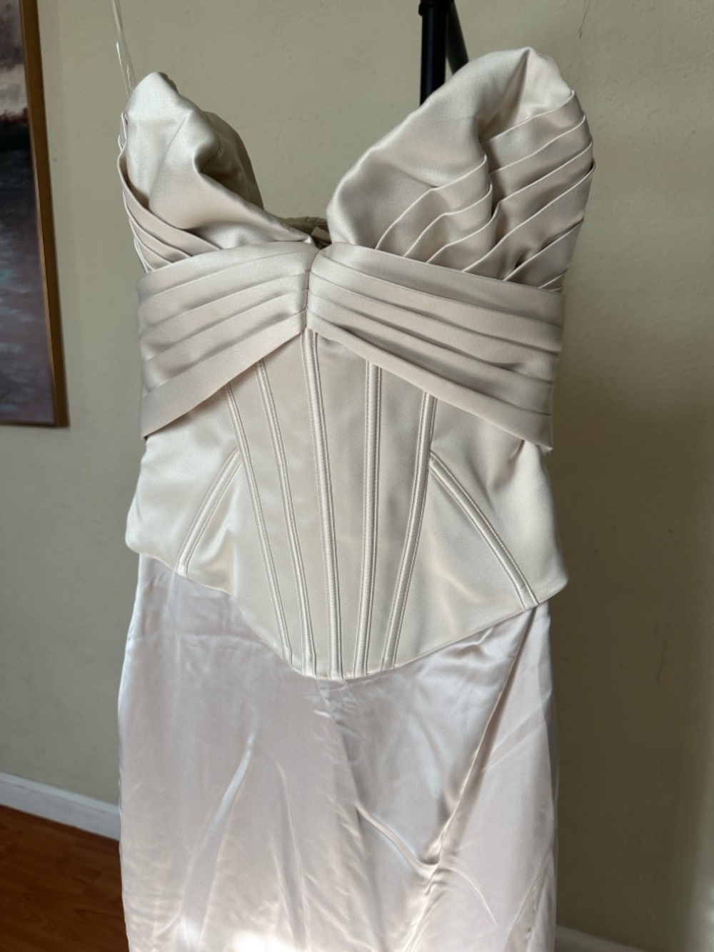 House of CB Eve XS A-C Ivory Satin Corset Maxi Dress - Limited Edition - Picture 11 of 12